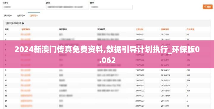 2024新澳门传真免费资料,数据引导计划执行_环保版0.062