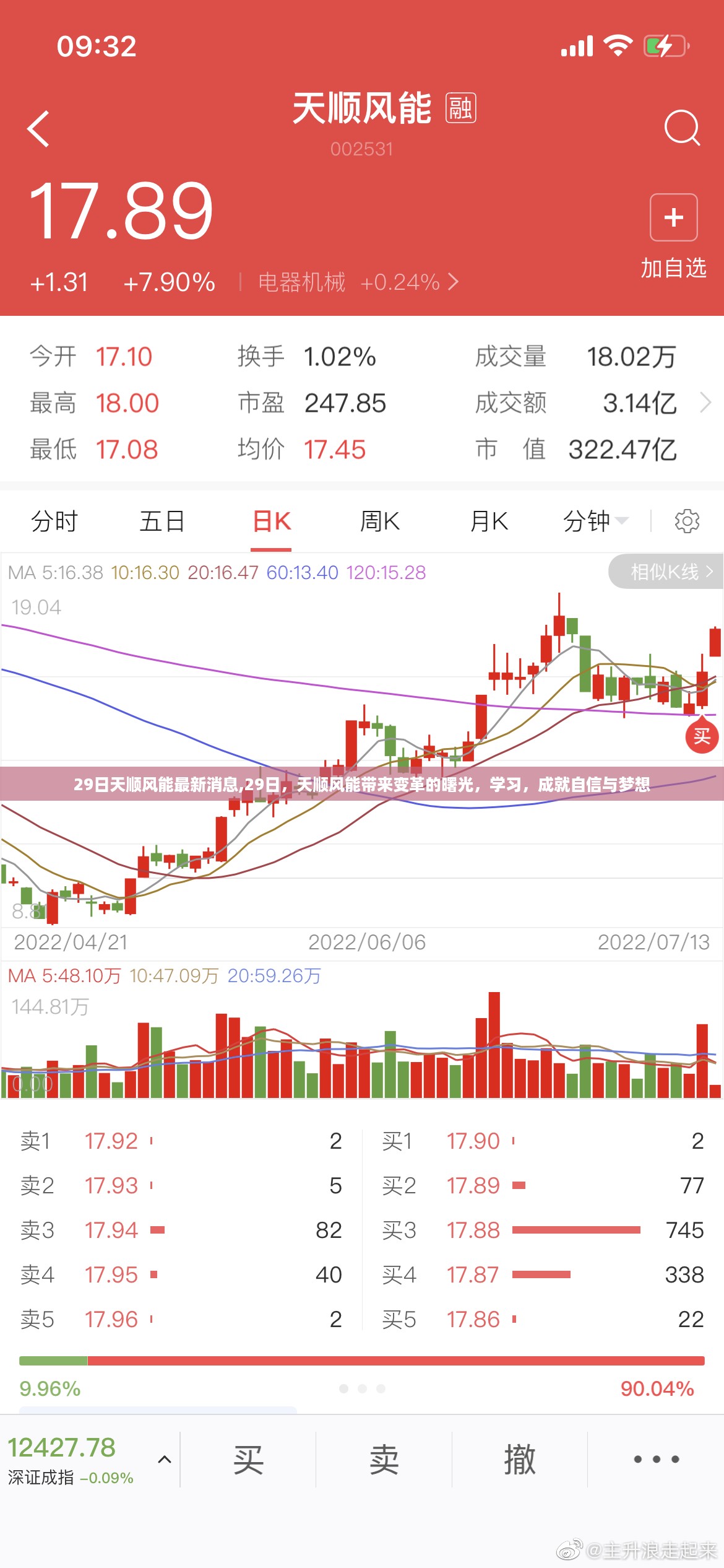天顺风能最新动态，变革曙光下的学习与梦想成就之路