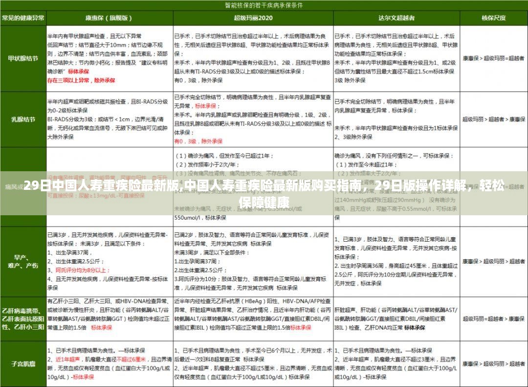中国人寿重疾险最新版购买指南，操作详解与轻松保障健康之路