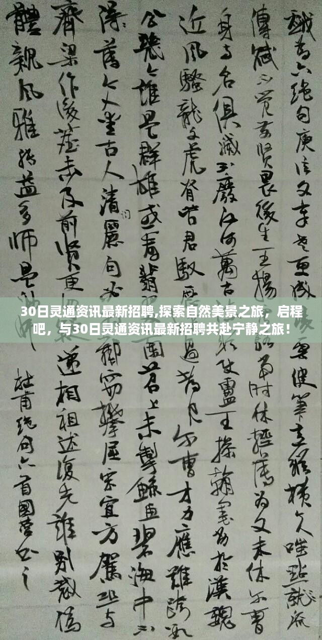 30日灵通资讯最新招聘，启程探索自然美景的宁静之旅