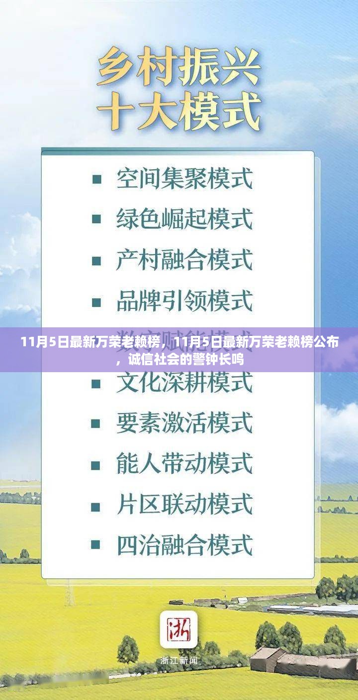 最新万荣老赖榜公布，诚信社会警钟长鸣的警示之声