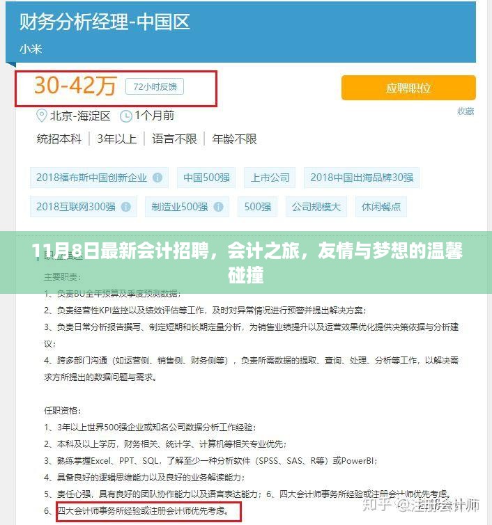 最新会计招聘启事，会计之旅的友情与梦想交汇点