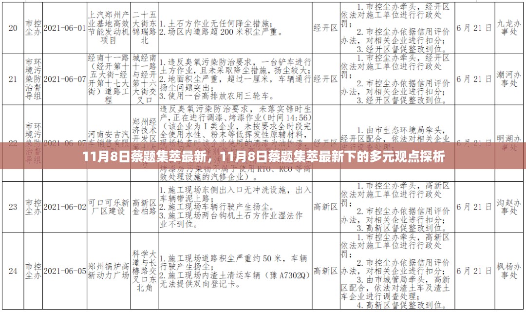 多元观点探析，最新蔡题集萃深度解读