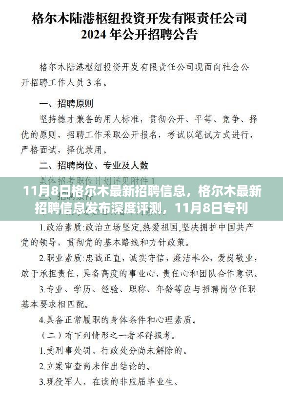 格尔木最新招聘信息深度评测，11月8日专刊