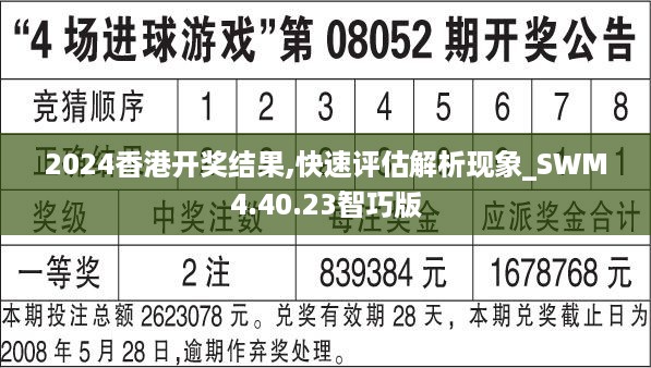 2024香港开奖结果,快速评估解析现象_SWM4.40.23智巧版