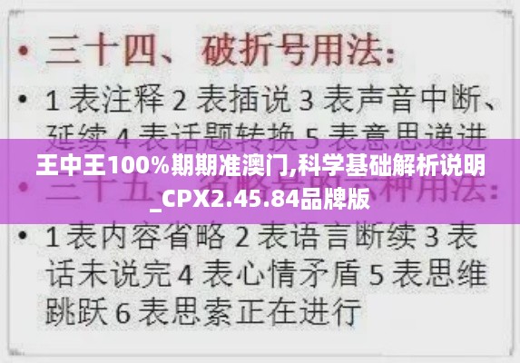王中王100%期期准澳门,科学基础解析说明_CPX2.45.84品牌版