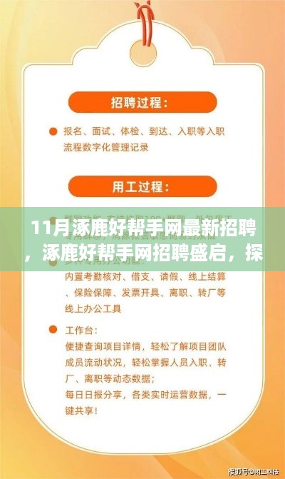 涿鹿好帮手网11月最新招聘启事，探寻机遇，共绘未来蓝图