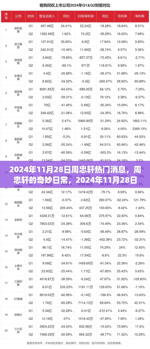 周忠轩的奇妙日常，2024年11月28日的温馨时光