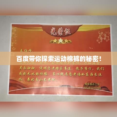 百度带你探索运动棉裤的秘密！