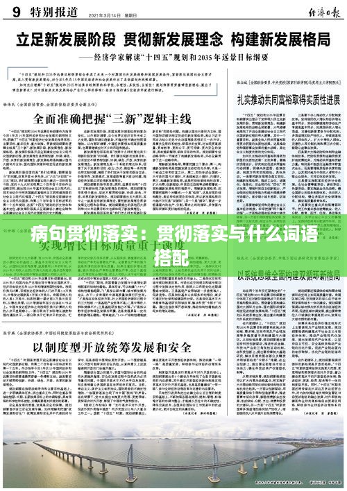 病句贯彻落实：贯彻落实与什么词语搭配 