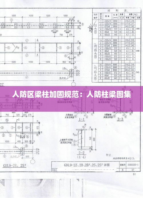 人防区梁柱加固规范：人防柱梁图集 