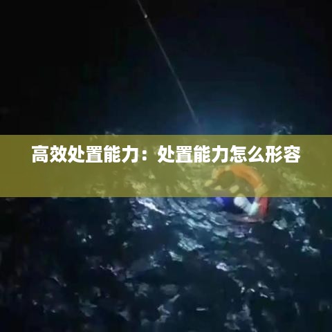 高效处置能力：处置能力怎么形容 