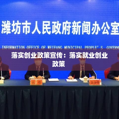落实创业政策宣传：落实就业创业政策 