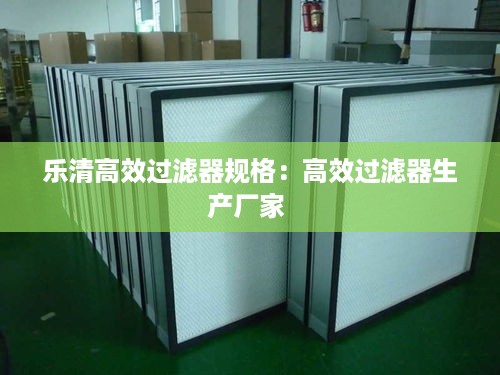乐清高效过滤器规格：高效过滤器生产厂家 