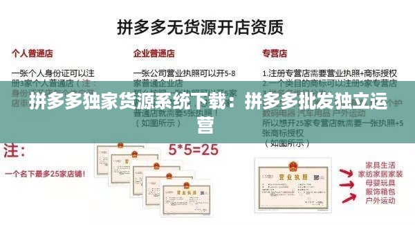 拼多多独家货源系统下载：拼多多批发独立运营 