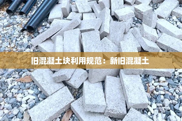 旧混凝土块利用规范：新旧混凝土 