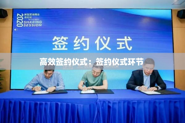 高效签约仪式：签约仪式环节 