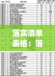 落实清单表格：落实情况表格 