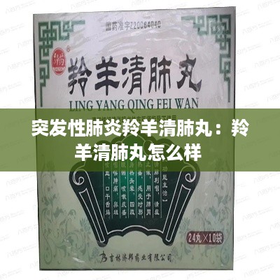 突发性肺炎羚羊清肺丸：羚羊清肺丸怎么样 