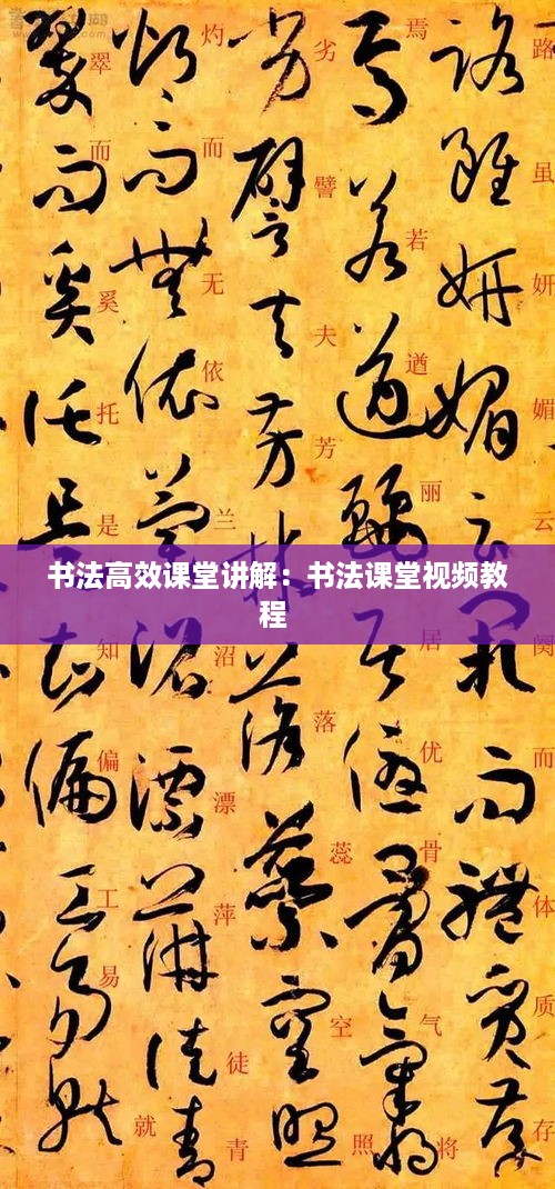 书法高效课堂讲解：书法课堂视频教程 