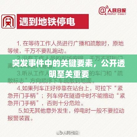 突发事件中的关键要素，公开透明至关重要