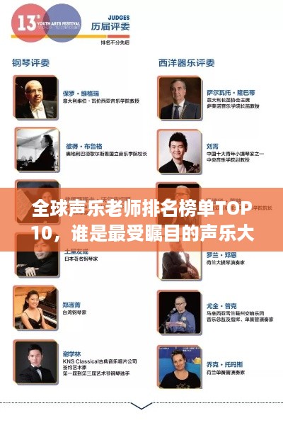 全球声乐老师排名榜单TOP10，谁是最受瞩目的声乐大师？