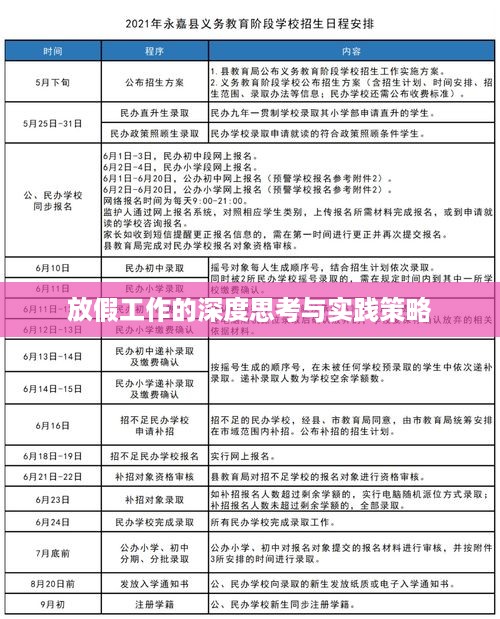 放假工作的深度思考与实践策略